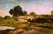Charles Francois Daubigny The Flood Gate at Optevoz Spain oil painting reproduction